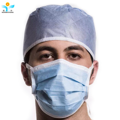 SMS Medical Doctor Cap With Tape Non Woven Medical Hood Medic Surgical Caps Suitable For Hospital Doctor